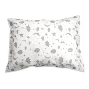 Spasilk 100% Cotton Pillowcase Toddler Size, Grey Celestial