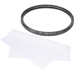 MECCANIXITY 30mm Circular Polarizer Filter, Double Sided Multi-Layer Coatings Polarizing Filter with Cleaning Cloth for Camera Lens