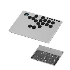 NLOFIN Leverless Arcade Stick 16Keys All-Button Arcade Controller,Custom RGB Arcade Fighting Stick for PS3/PS4/PC/Switch/Steam, Aluminum Controller Supports Hot-Swap&SOCD (Black)