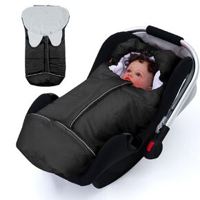 Winter Car Seat Cover Baby, Infant Car Seat Footmuff with Adjustable Hood, Waterproof Bunting Bag for Boys Girls, Warm Stroller Wraps Baby Carrier Swaddle Blanket for Newborn Shower