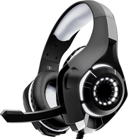 Gaming Headset for PS5 PS4 Xbox One Switch PC N64 with Noise Canceling Mic, Deep Bass Stereo Sound, Black Grey (GM-1G) in Saudi Arabia