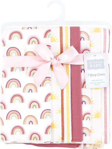 Hudson Baby Unisex Baby Cotton Flannel Burp Cloths 7-Pack, Cowgirl, One Size in Saudi Arabia