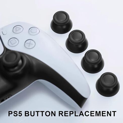 Professional Thumbstick Replacement Kit for PS5 Controller, 4 Pack Black Analog Sticks with Complete Repair Tools Set, Replacement Thumbsticks for Playstation 5 Controller and PS4 in Saudi Arabia