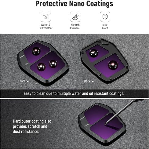NEEWER ND/PL Filter Set Compatible with DJI Air 3S, 4 Pack ND8/PL, ND16/PL, ND32/PL, ND64/PL Neutral Density Polarizer Drone Accessories Slim Multicoated HD Optical Glass, FL-A87 in Saudi Arabia