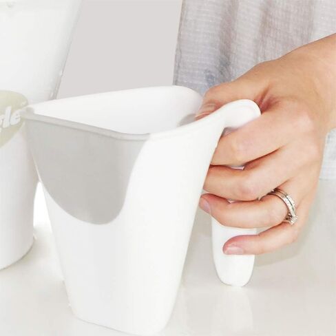 ECO Bath Rinse Jug | Soft Rim Baby & Toddler Shampoo Rinser | Bath Hair Rinsing Cup | Hair Wash Jug with Handle | Essential Bath Accessories | Cookies & Cream Colour in Kuwait