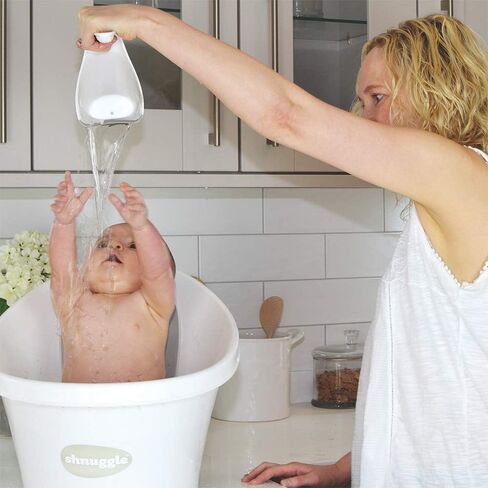 ECO Bath Rinse Jug | Soft Rim Baby & Toddler Shampoo Rinser | Bath Hair Rinsing Cup | Hair Wash Jug with Handle | Essential Bath Accessories | Cookies & Cream Colour in Kuwait