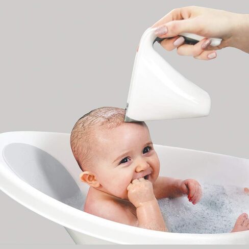 ECO Bath Rinse Jug | Soft Rim Baby & Toddler Shampoo Rinser | Bath Hair Rinsing Cup | Hair Wash Jug with Handle | Essential Bath Accessories | Cookies & Cream Colour in Kuwait