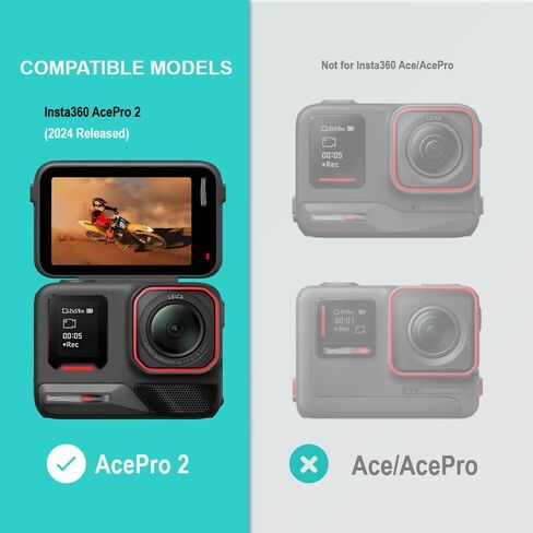 واقي شاشة iDarPro ينطبق على شاشة LCD Insta360 Ace Pro2 + شاشة أمامية Insta 360 Ace Pro 2 [4 قطع] من الزجاج المقسى بدون فقاعات in Kuwait