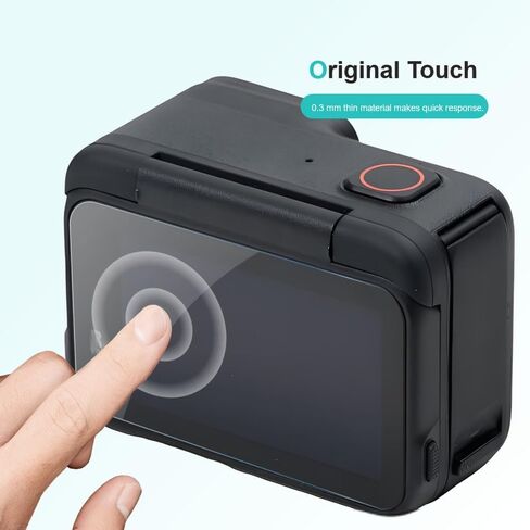 واقي شاشة iDarPro ينطبق على شاشة LCD Insta360 Ace Pro2 + شاشة أمامية Insta 360 Ace Pro 2 [4 قطع] من الزجاج المقسى بدون فقاعات in Kuwait