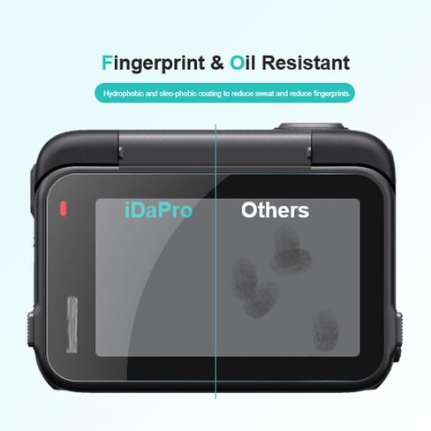 واقي شاشة iDarPro ينطبق على شاشة LCD Insta360 Ace Pro2 + شاشة أمامية Insta 360 Ace Pro 2 [4 قطع] من الزجاج المقسى بدون فقاعات in Kuwait
