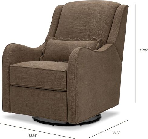 Namesake Devon Recliner and Swivel Glider in Performance Truffle Eco-Basketweave, GREENGUARD Gold and CertiPUR-US® Certified in Saudi Arabia