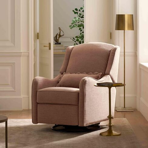 Namesake Devon Recliner and Swivel Glider in Performance Truffle Eco-Basketweave, GREENGUARD Gold and CertiPUR-US® Certified in Saudi Arabia