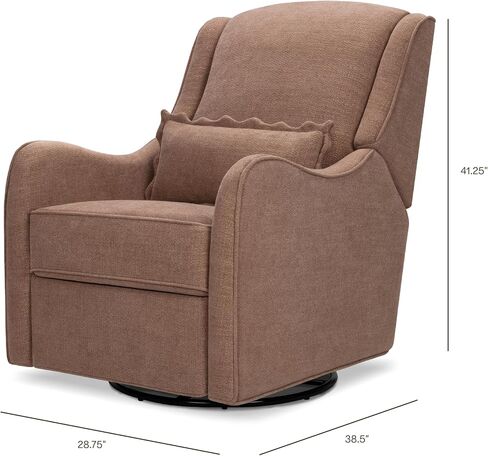Namesake Devon Recliner and Swivel Glider in Performance Truffle Eco-Basketweave, GREENGUARD Gold and CertiPUR-US® Certified in Saudi Arabia