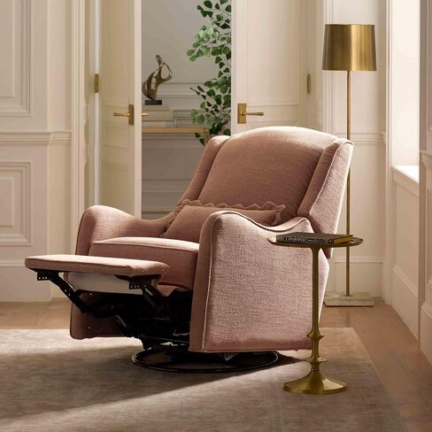 Namesake Devon Recliner and Swivel Glider in Performance Truffle Eco-Basketweave, GREENGUARD Gold and CertiPUR-US® Certified in Saudi Arabia