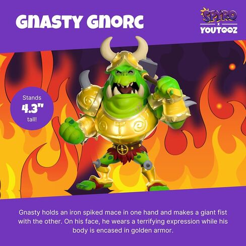 Youtooz Spyro Gnasty Gnorc 4.3" inch, Gnasty Gnorc Vinyl Figure, Collectible Gnasty Gnorc from Video Game Spyro Spyro Collection in Saudi Arabia