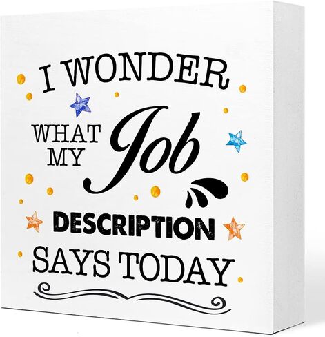 Office Wooden Box Sign,Desk Sweet Desk Funny Office Wood Plaque Sign,Rustic Farmhouse Wood Block Sign for Office Home Desk Shelf Decor Q787 in Kuwait