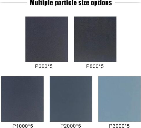 Premium Sandpaper Assortment 9" x 11" - 25 Pcs (80, 120, 180, 220, 320, 400 Grits) Silicon Carbide Wet Dry Sand Paper Sheets - Sanding Automotive, Woodworking Furniture, Metal Finishing in Saudi Arabia