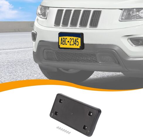 Hoolcar Front License Plate Frame Car License Plate Mounting Bracket Holder Compatible with Jeep Grand Cherokee 2017-2023, Black in Saudi Arabia
