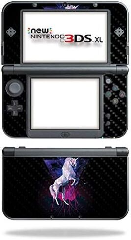 MightySkins Carbon Fiber Skin for Nintendo New 3DS XL (2015) - Unicorn Rave | Protective, Durable Textured Carbon Fiber Finish | Easy to Apply, Remove, and Change Styles | Made in The USA in Saudi Arabia