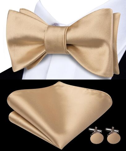 Dubulle الذاتي التعادل القوس العلاقات ودبوس التلبيب للرجال بيزلي الصلبة رجل ربطة العنق ومنديل أزرار أكمام مجموعة الزفاف in Kuwait