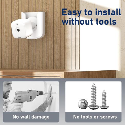 No Drill No Screw Blink Camera Mount for Blink Outdoor 4 /Blink Mini/Blink Mini 2, Strong Adhesive Camera Wall Mount for Blink Outdoor Indoor Camera, Easy to Install,3Pack(Blink Camera Not Included) in Kuwait