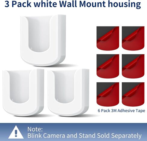No Drill No Screw Blink Camera Mount for Blink Outdoor 4 /Blink Mini/Blink Mini 2, Strong Adhesive Camera Wall Mount for Blink Outdoor Indoor Camera, Easy to Install,3Pack(Blink Camera Not Included) in Kuwait