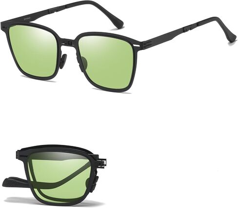 Square Sunglasses Women folding sunglasses polarized Retro Classic Shades UV400 Protection polarized sunglasses men in Kuwait