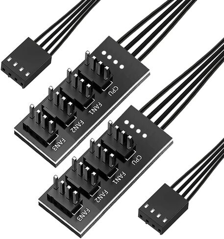 2 قطعة SATA إلى 5 طرق 3 Pin / 4 Pin PMW 12V PC Case كابل محول الطاقة للمروحة، 3-Pin أو 4-Pin (موصل PWM) إلى 15 Pin SATA Computer Cooler Cooling Fan كابل الطاقة in Saudi Arabia