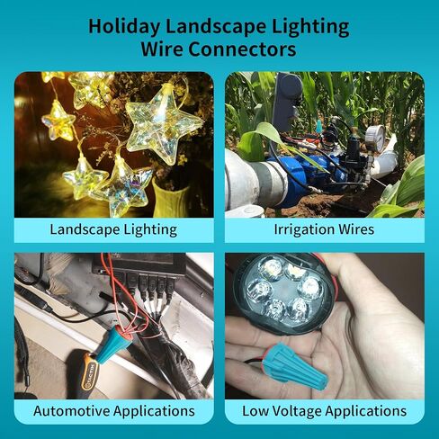 Landscape Wire Connectors 32 Amp for 20-10 AWG UL Listed, 20 PCS Waterproof Wire Connectors Nuts for Outdoor Landscape Patio Lighting in Saudi Arabia