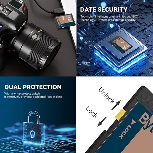 بطاقة ذاكرة SD سعة 16 جيجابايت UHS-I SDHC بطاقة ذاكرة فلاش - الفئة 10، U3، V30، بطاقات SD فيديو عالية الدقة عالية السرعة للكاميرات in Kuwait
