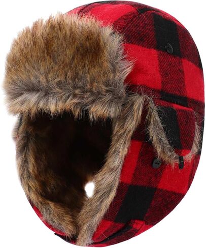 Baby Toddler Winter Trapper Hat Warm Faux Fur Aviator Hat Russian Ushanka Trooper Hunting Ski Hat with Ear Flaps Age 1-8T in Saudi Arabia