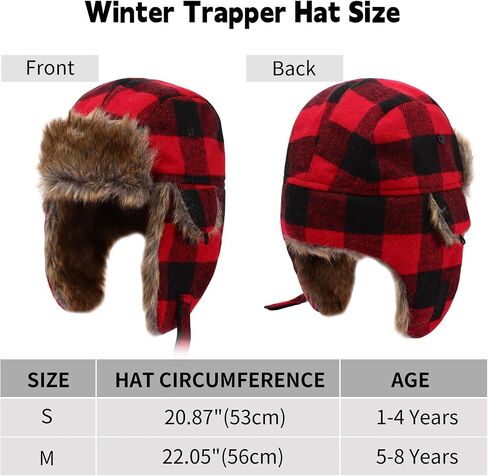 Baby Toddler Winter Trapper Hat Warm Faux Fur Aviator Hat Russian Ushanka Trooper Hunting Ski Hat with Ear Flaps Age 1-8T in Saudi Arabia