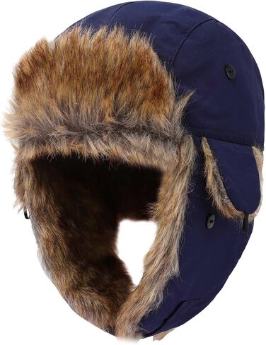 Baby Toddler Winter Trapper Hat Warm Faux Fur Aviator Hat Russian Ushanka Trooper Hunting Ski Hat with Ear Flaps Age 1-8T in Saudi Arabia