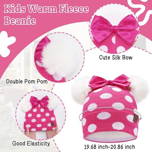 Toddler Baby Winter Hat Scarf Gloves Set Kids Warm Cotton Knit Beanie Neck Warmer Mittens 0-4 Years Old Girls Gifts in Kuwait