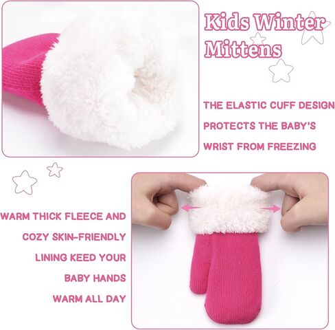 Toddler Baby Winter Hat Scarf Gloves Set Kids Warm Cotton Knit Beanie Neck Warmer Mittens 0-4 Years Old Girls Gifts in Kuwait