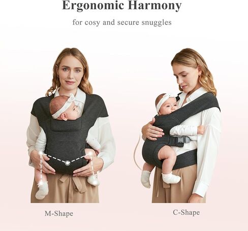 Newborn Carrier, Baby Carrier, Cozy Baby Wraps Carrier, Deep Grey in Saudi Arabia