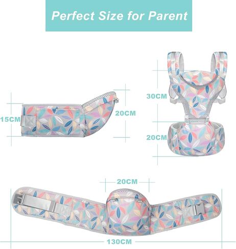 6 in 1 Front Back Facing Baby Carrier Newborn to Toddler, Toddler Carrier with Hip Seat Perfect for Hiking Travel and Everyday Family Events in Saudi Arabia