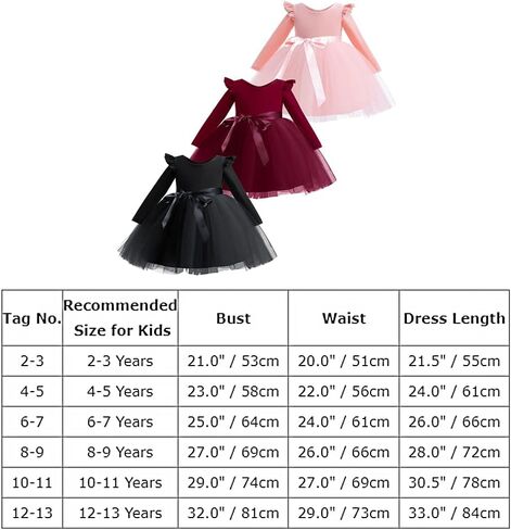 IDOPIP Toddler Baby Flower Girls Velvet Tutu Dress Fall Long Sleeve Princess Pageant Wedding Christmas Birthday Party Dresses in Saudi Arabia