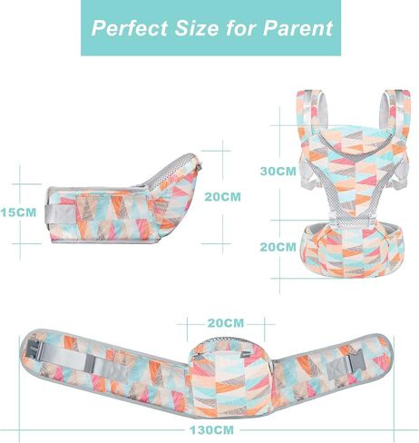 6 in 1 Front Back Facing Baby Carrier Newborn to Toddler, Toddler Carrier with Hip Seat Perfect for Hiking Travel and Everyday Family Events in Saudi Arabia