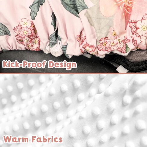 Windproof Baby Car Seat Cover, 3D Mink Dot Infant Car Seat Canopy with Breathable Mesh Window, Baby Carrier Cover for All Seasons, Easy Access Carseat Carrier Snug Fit Infant Stroller(Purple Flower) in Saudi Arabia