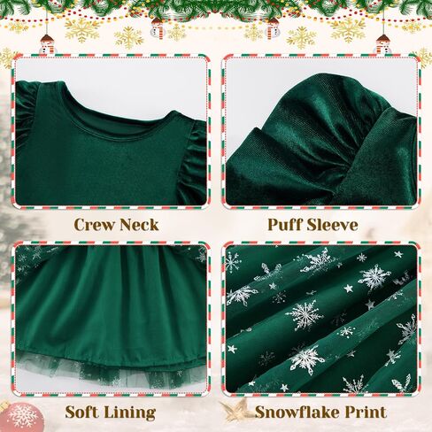Toddler Baby Girl Christmas Dress Little Girls Velvet Tulle Tutu Dresses Kids Long Sleeve Fall Winter Xmas Outfits in Saudi Arabia