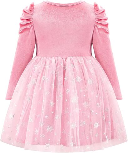 Toddler Baby Girl Christmas Dress Little Girls Velvet Tulle Tutu Dresses Kids Long Sleeve Fall Winter Xmas Outfits in Saudi Arabia
