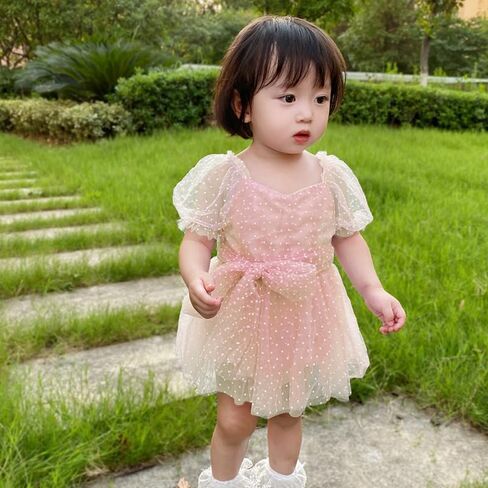 Baby Girl Princess Dress, Tulle Dress Baby Fairy Dress with Flower Headband in Saudi Arabia