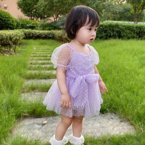 Baby Girl Princess Dress, Tulle Dress Baby Fairy Dress with Flower Headband in Saudi Arabia