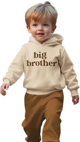 Big Brother Outfit Toddler Baby Boy Big Brother Hoodie Sweatshirt Pant Set Sweatsuit Fall Winter Clothes Set 2Pcs in Saudi Arabia