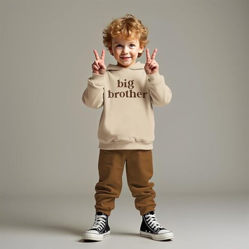 Big Brother Outfit Toddler Baby Boy Big Brother Hoodie Sweatshirt Pant Set Sweatsuit Fall Winter Clothes Set 2Pcs in Saudi Arabia