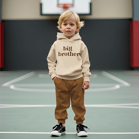 Big Brother Outfit Toddler Baby Boy Big Brother Hoodie Sweatshirt Pant Set Sweatsuit Fall Winter Clothes Set 2Pcs in Saudi Arabia