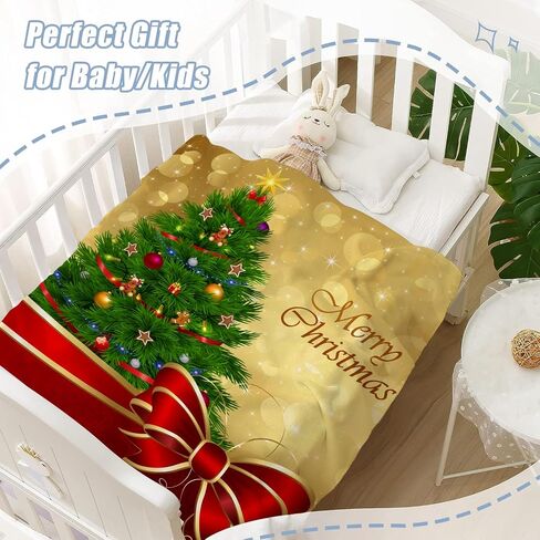 Neatee Living Christmas Baby Throw Blanket Small Christmas Tree Blanket Xmas Winter Blanket Lap Toddler Swaddle Crib Soft Lightweight Fuzzy Plush Fleece Blankets and Throws 30x40 in Kuwait