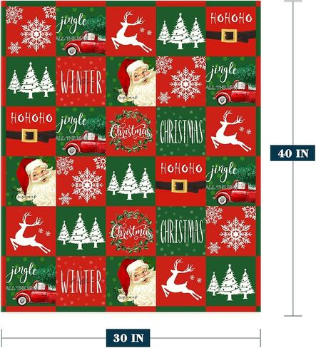 Neatee Living Christmas Baby Throw Blanket Small Christmas Tree Blanket Xmas Winter Blanket Lap Toddler Swaddle Crib Soft Lightweight Fuzzy Plush Fleece Blankets and Throws 30x40 in Kuwait