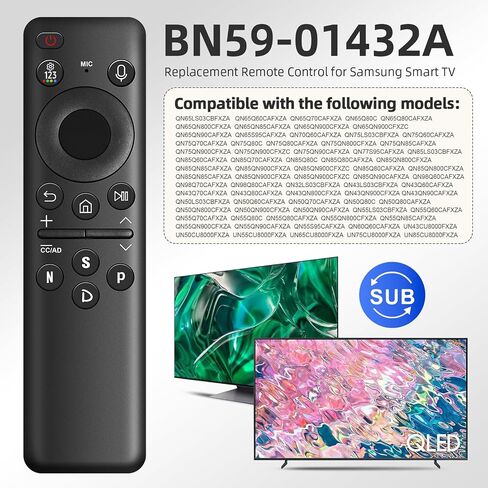 بديل صوتي لجهاز التحكم عن بعد لتلفزيون سامسونج، BN59-01330H للتحكم في تلفزيون سامسونج الذكي، لجهاز التحكم عن بعد للتلفزيون الذكي سامسونج مع وظيفة الصوت in Saudi Arabia